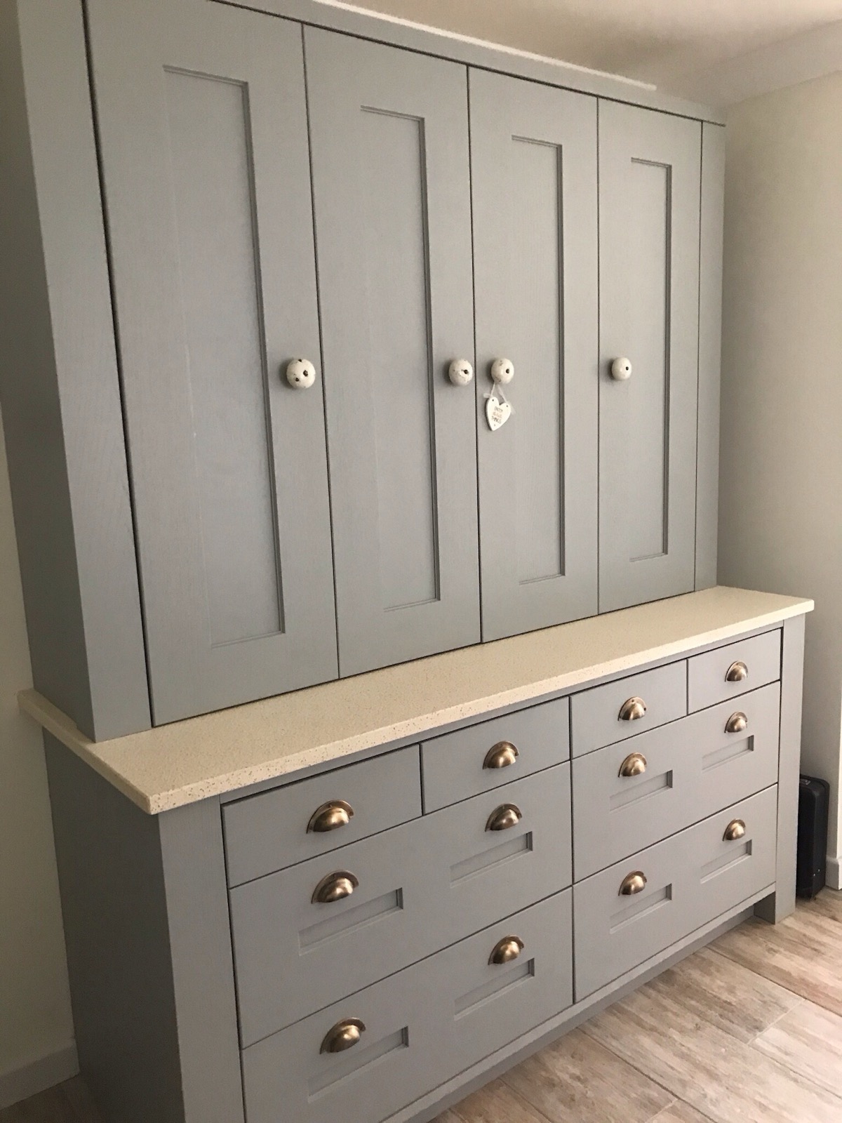 Kitchen shaker grey range cooker cafe sign, made and fitted by Sussex Design Interiors